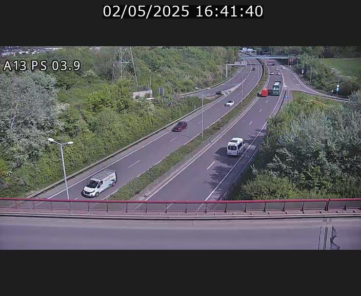 Traffic live webcam Luxembourg Ehlerange - A13 direction Esch-sur-Alzette - BK 6.8