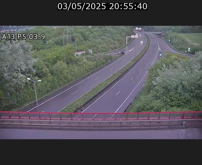 Traffic live webcam Luxembourg Ehlerange - A13 direction Esch-sur-Alzette - BK 6.8