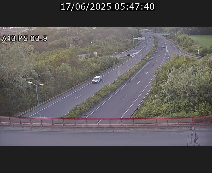Traffic live webcam Luxembourg Ehlerange - A13 direction Esch-sur-Alzette - BK 6.8