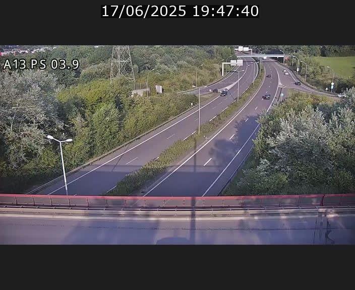 Traffic live webcam Luxembourg Ehlerange - A13 direction Esch-sur-Alzette - BK 6.8