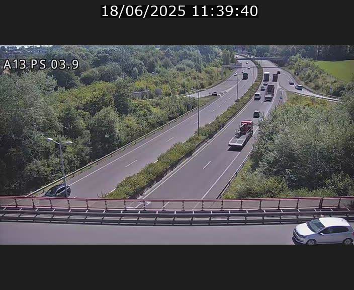 Traffic live webcam Luxembourg Ehlerange - A13 direction Esch-sur-Alzette - BK 6.8