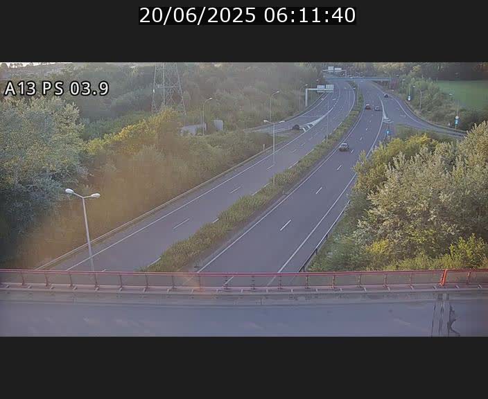 Traffic live webcam Luxembourg Ehlerange - A13 direction Esch-sur-Alzette - BK 6.8