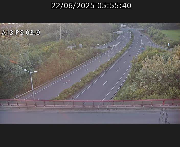Traffic live webcam Luxembourg Ehlerange - A13 direction Esch-sur-Alzette - BK 6.8