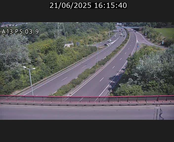 Traffic live webcam Luxembourg Ehlerange - A13 direction Esch-sur-Alzette - BK 6.8