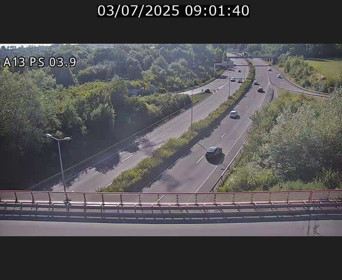 Traffic live webcam Luxembourg Differdange - A13 direction Esch-sur-Alzette - BK 3.9