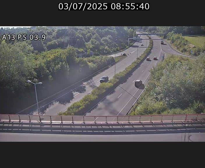 Traffic live webcam Luxembourg Differdange - A13 direction Esch-sur-Alzette - BK 3.9