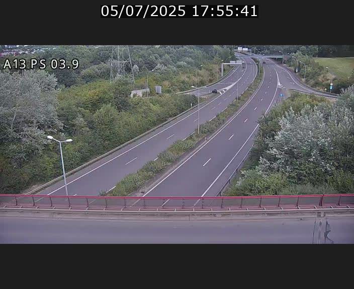 Traffic live webcam Luxembourg Differdange - A13 direction Esch-sur-Alzette - BK 3.9