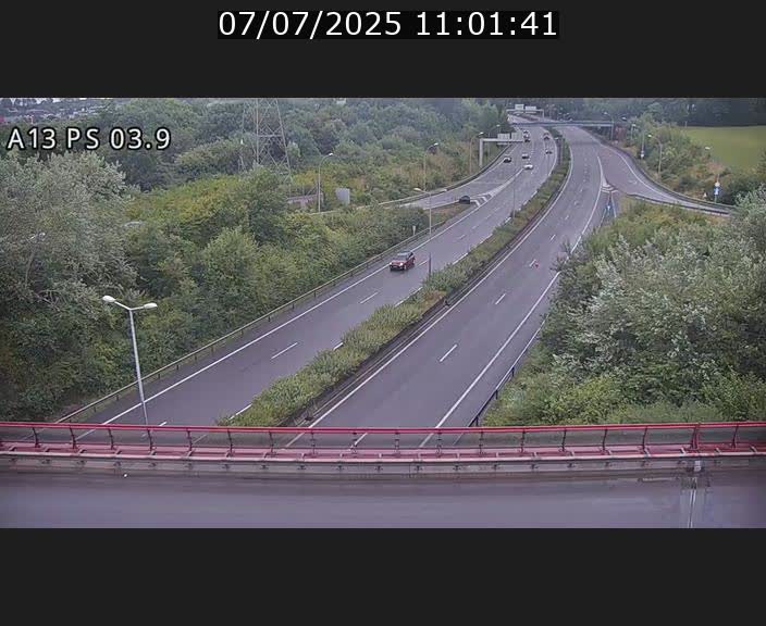 Traffic live webcam Luxembourg Differdange - A13 direction Esch-sur-Alzette - BK 3.9