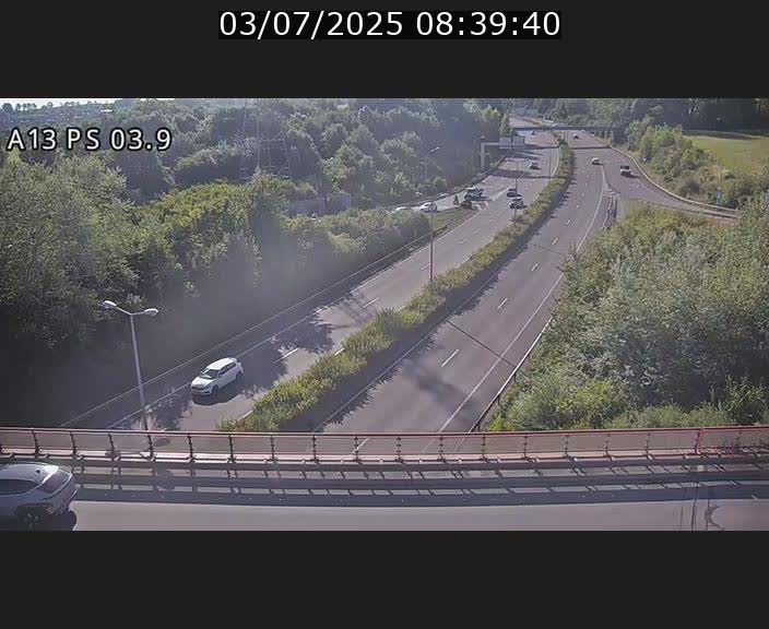 Traffic live webcam Luxembourg Ehlerange - A13 direction Esch-sur-Alzette - BK 6.8