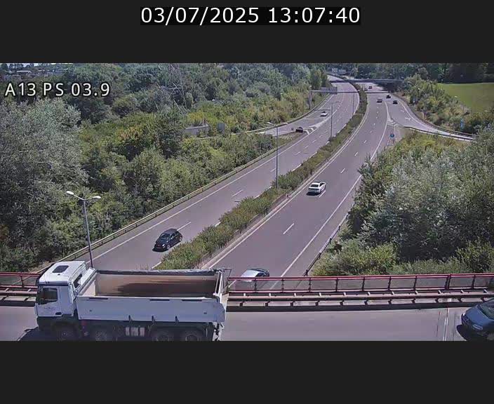 Traffic live webcam Luxembourg Differdange - A13 direction Esch-sur-Alzette - BK 3.9