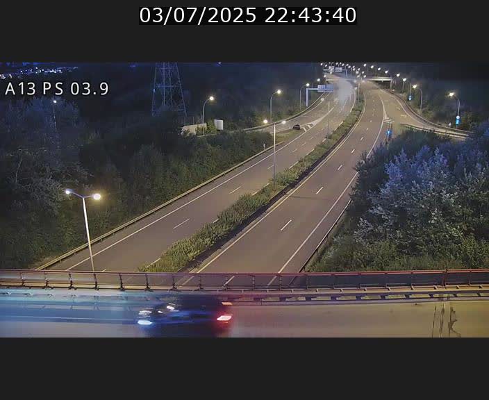 Traffic live webcam Luxembourg Differdange - A13 direction Esch-sur-Alzette - BK 3.9