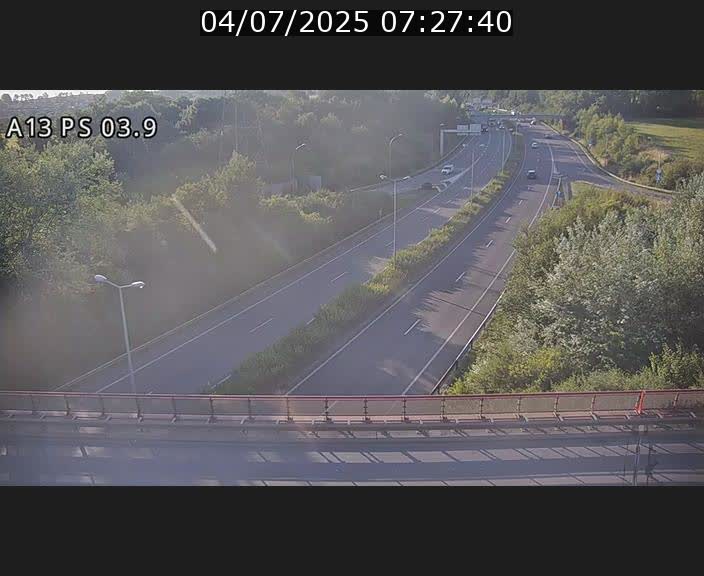 Traffic live webcam Luxembourg Ehlerange - A13 direction Esch-sur-Alzette - BK 6.8
