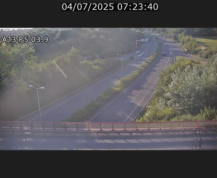Traffic live webcam Luxembourg Differdange - A13 direction Esch-sur-Alzette - BK 3.9