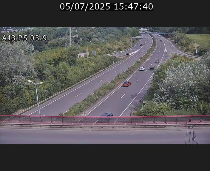 Traffic live webcam Luxembourg Differdange - A13 direction Esch-sur-Alzette - BK 3.9