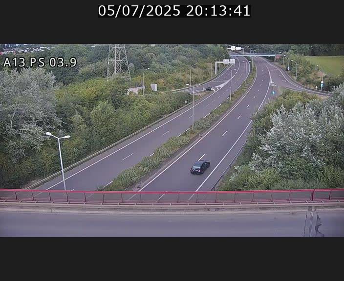 Traffic live webcam Luxembourg Ehlerange - A13 direction Esch-sur-Alzette - BK 6.8