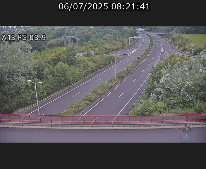 Traffic live webcam Luxembourg Ehlerange - A13 direction Esch-sur-Alzette - BK 6.8