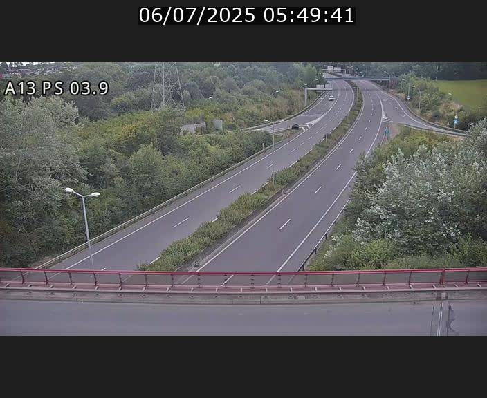 Traffic live webcam Luxembourg Ehlerange - A13 direction Esch-sur-Alzette - BK 6.8