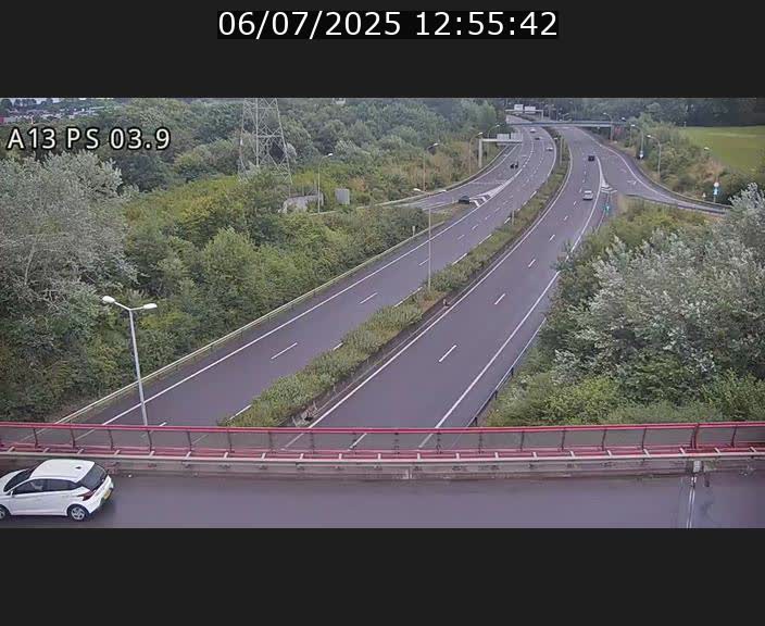 Traffic live webcam Luxembourg Differdange - A13 direction Esch-sur-Alzette - BK 3.9