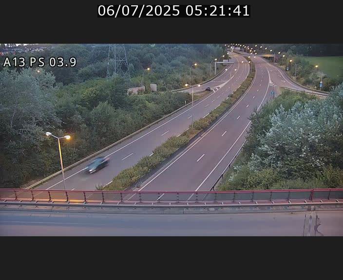 Traffic live webcam Luxembourg Differdange - A13 direction Esch-sur-Alzette - BK 3.9