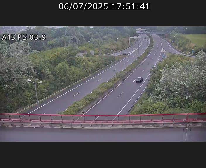 Traffic live webcam Luxembourg Differdange - A13 direction Esch-sur-Alzette - BK 3.9