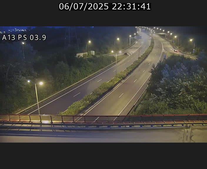 Traffic live webcam Luxembourg Differdange - A13 direction Esch-sur-Alzette - BK 3.9