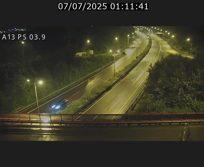 Traffic live webcam Luxembourg Differdange - A13 direction Esch-sur-Alzette - BK 3.9
