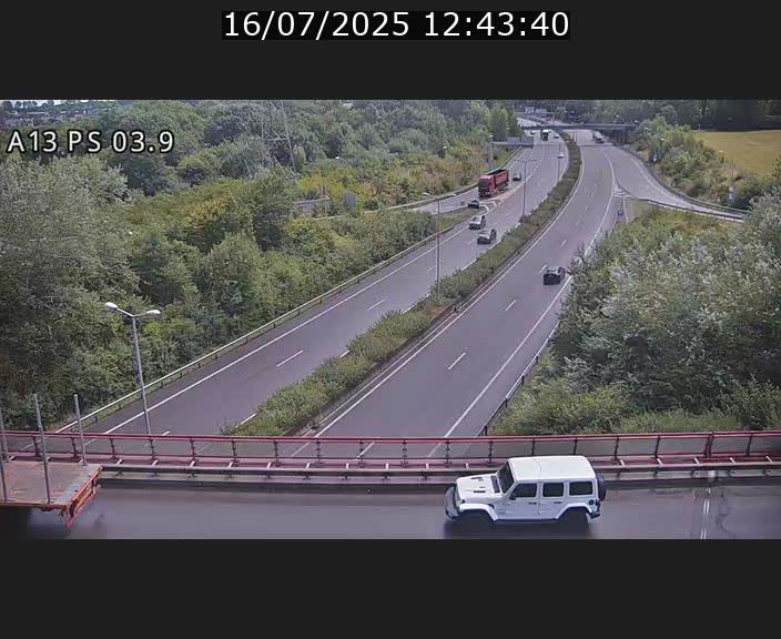 Traffic live webcam Luxembourg Differdange - A13 direction Esch-sur-Alzette - BK 3.9