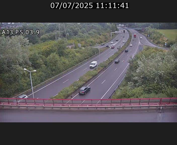 Traffic live webcam Luxembourg Ehlerange - A13 direction Esch-sur-Alzette - BK 6.8