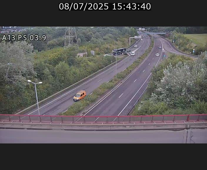Traffic live webcam Luxembourg Ehlerange - A13 direction Esch-sur-Alzette - BK 6.8