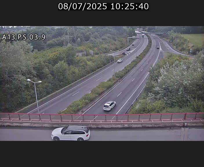 Traffic live webcam Luxembourg Differdange - A13 direction Esch-sur-Alzette - BK 3.9
