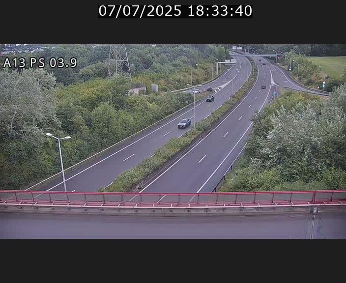 Traffic live webcam Luxembourg Ehlerange - A13 direction Esch-sur-Alzette - BK 6.8