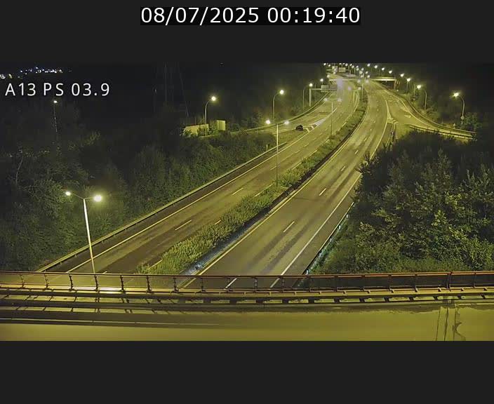 Traffic live webcam Luxembourg Differdange - A13 direction Esch-sur-Alzette - BK 3.9