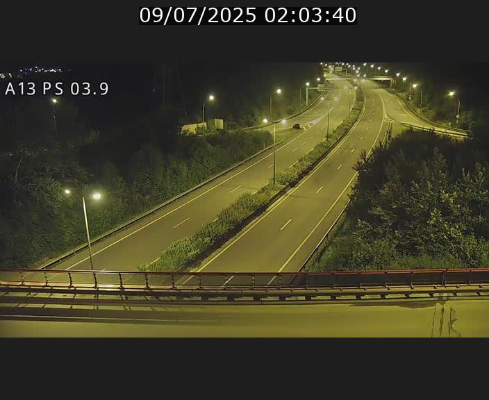 Traffic live webcam Luxembourg Differdange - A13 direction Esch-sur-Alzette - BK 3.9