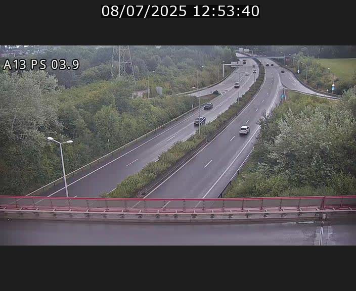 Traffic live webcam Luxembourg Differdange - A13 direction Esch-sur-Alzette - BK 3.9