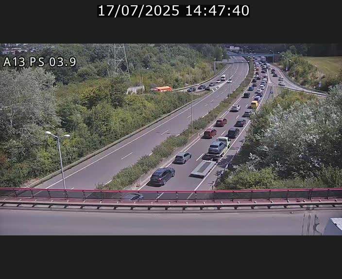 Traffic live webcam Luxembourg Differdange - A13 direction Esch-sur-Alzette - BK 3.9