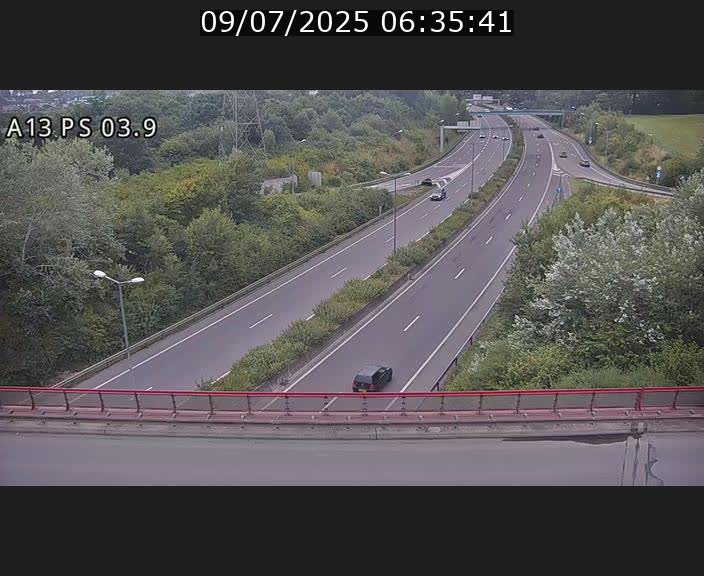 Traffic live webcam Luxembourg Differdange - A13 direction Esch-sur-Alzette - BK 3.9
