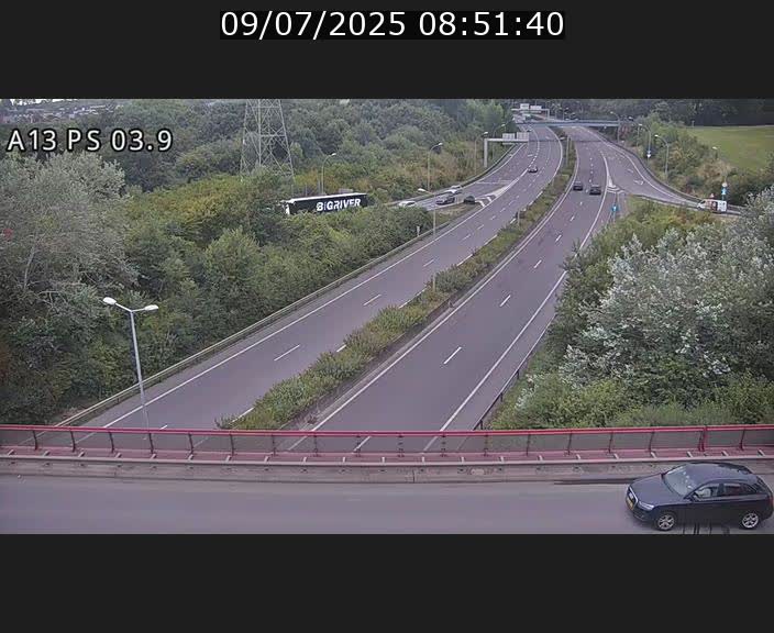 Traffic live webcam Luxembourg Ehlerange - A13 direction Esch-sur-Alzette - BK 6.8