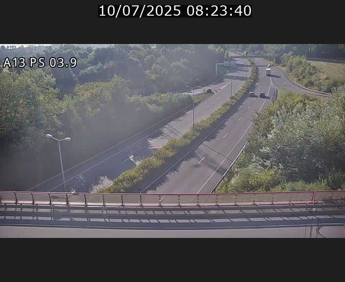 Traffic live webcam Luxembourg Differdange - A13 direction Esch-sur-Alzette - BK 3.9