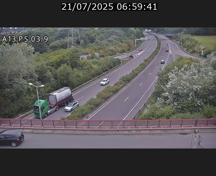 Traffic live webcam Luxembourg Ehlerange - A13 direction Esch-sur-Alzette - BK 6.8