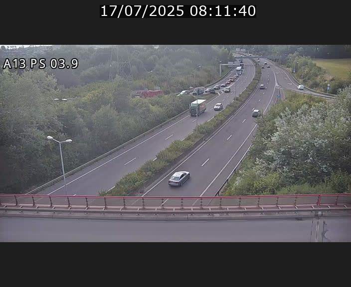 Traffic live webcam Luxembourg Ehlerange - A13 direction Esch-sur-Alzette - BK 6.8