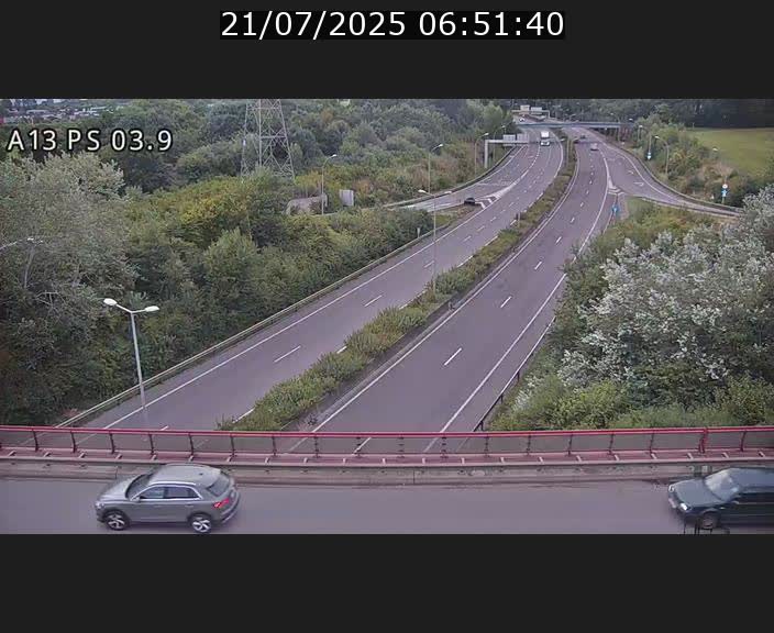 Traffic live webcam Luxembourg Differdange - A13 direction Esch-sur-Alzette - BK 3.9