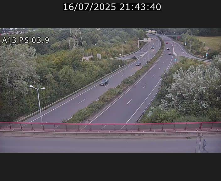 Traffic live webcam Luxembourg Differdange - A13 direction Esch-sur-Alzette - BK 3.9