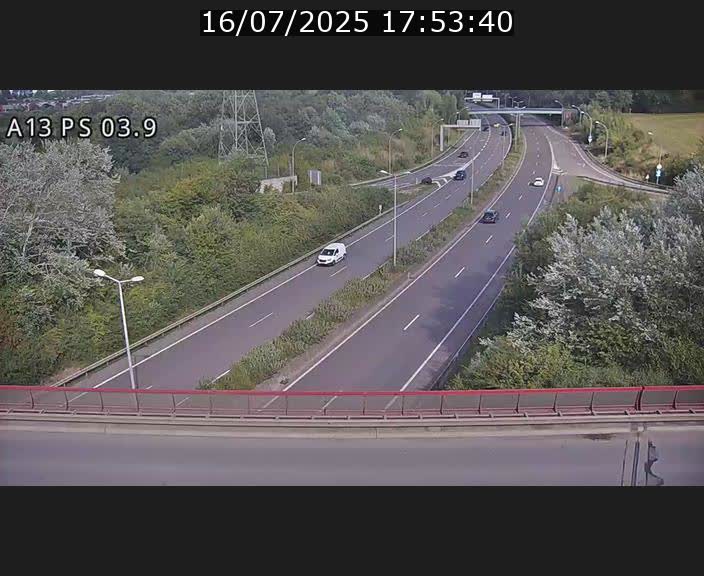 Traffic live webcam Luxembourg Ehlerange - A13 direction Esch-sur-Alzette - BK 6.8