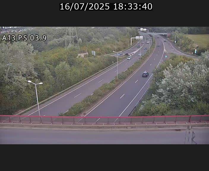 Traffic live webcam Luxembourg Differdange - A13 direction Esch-sur-Alzette - BK 3.9