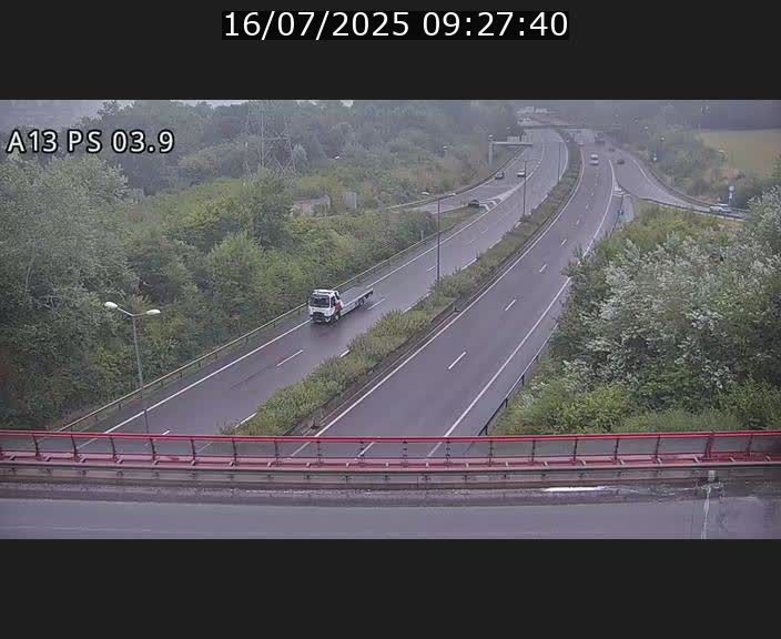 Traffic live webcam Luxembourg Differdange - A13 direction Esch-sur-Alzette - BK 3.9