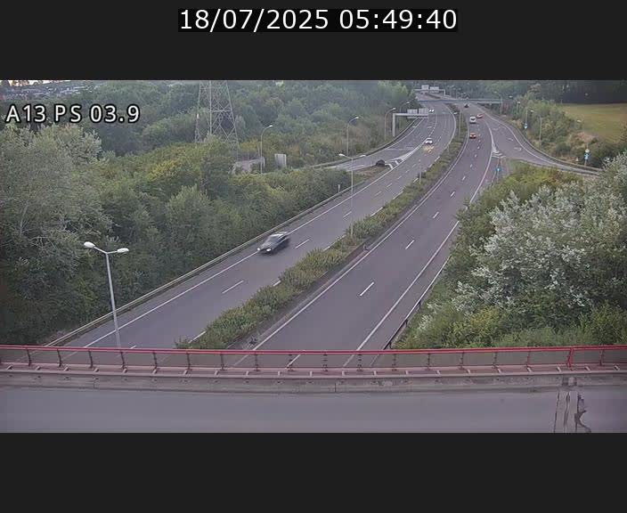 Traffic live webcam Luxembourg Differdange - A13 direction Esch-sur-Alzette - BK 3.9