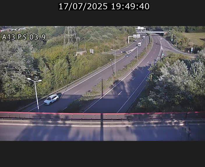 Traffic live webcam Luxembourg Ehlerange - A13 direction Esch-sur-Alzette - BK 6.8