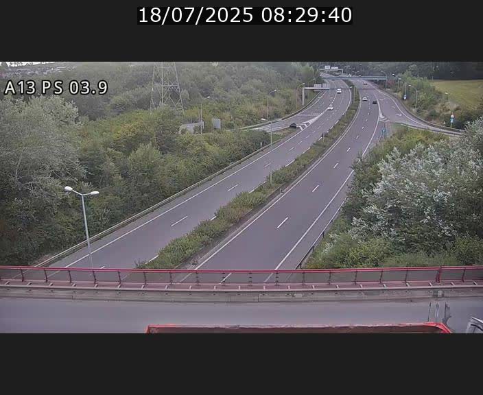 Traffic live webcam Luxembourg Ehlerange - A13 direction Esch-sur-Alzette - BK 6.8