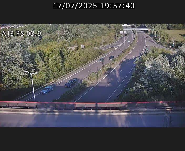 Traffic live webcam Luxembourg Ehlerange - A13 direction Esch-sur-Alzette - BK 6.8