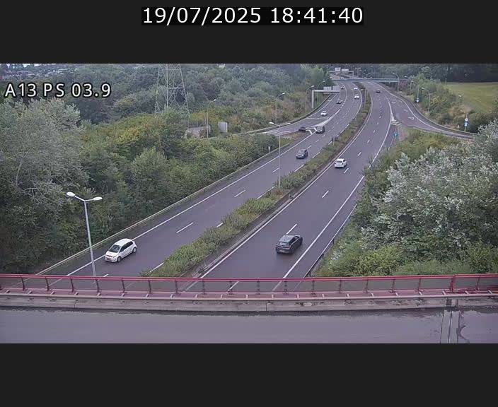 Traffic live webcam Luxembourg Differdange - A13 direction Esch-sur-Alzette - BK 3.9